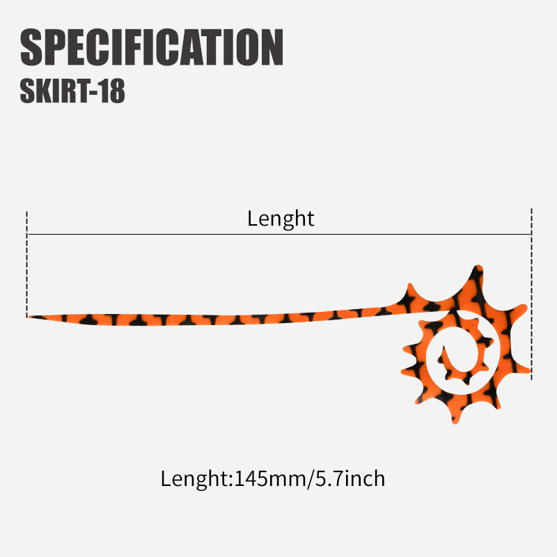 TEASER 5pcs SKIRT-18 145mm Sil - Fishing Lure Jig ulasan dan harga