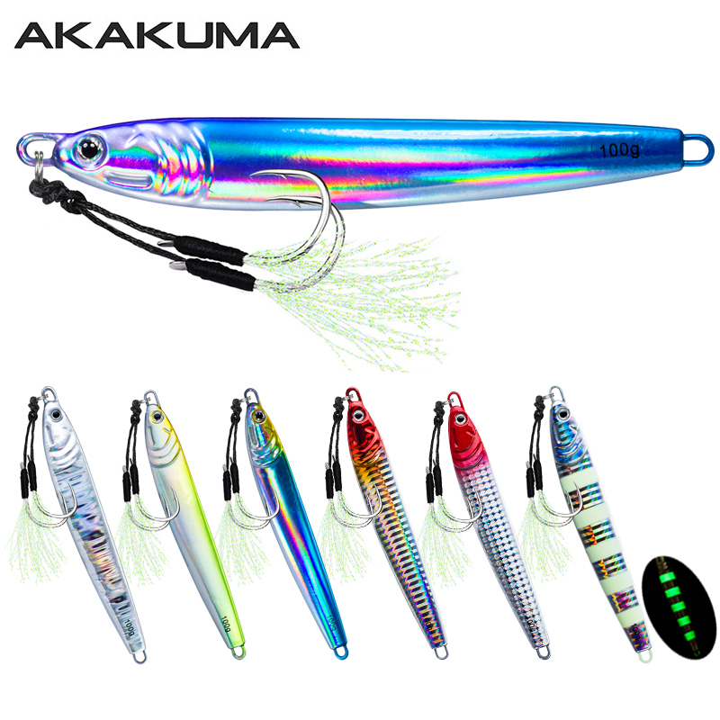 7Pcs 40g 60g 80g 100g Luminous - Fishing Lure Spoon ulasan dan harga