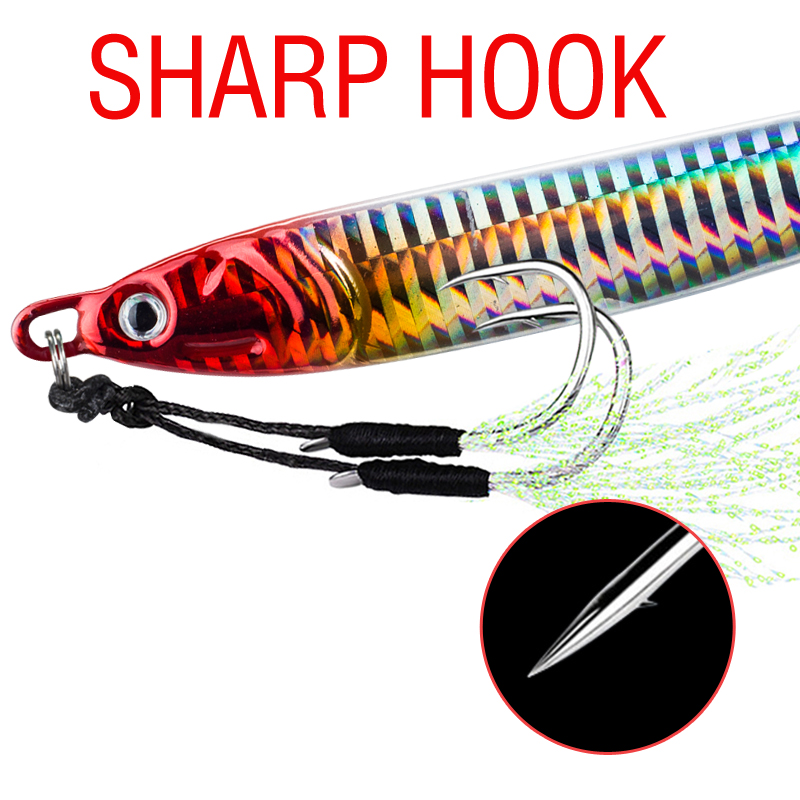 7Pcs 40g 60g 80g 100g Luminous - Fishing Lure Spoon ulasan dan harga