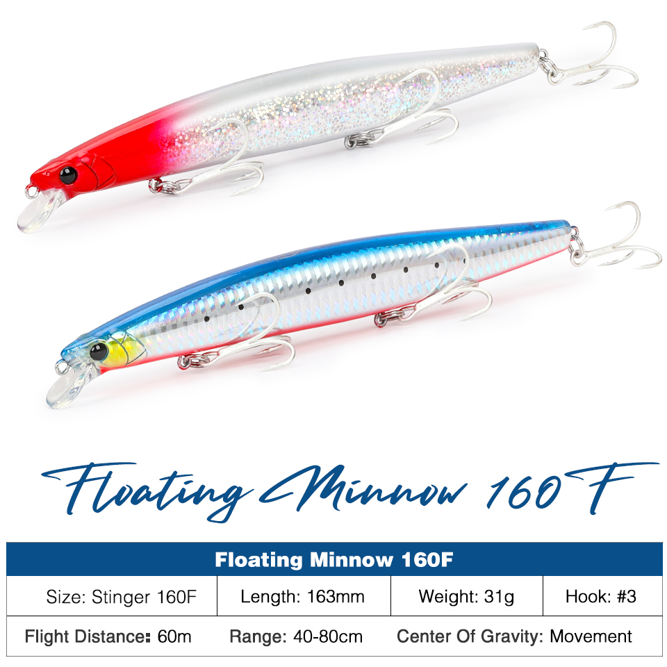 TSURINOYA 160F Floating Minnow - Fishing Lure Topwater ulasan dan harga