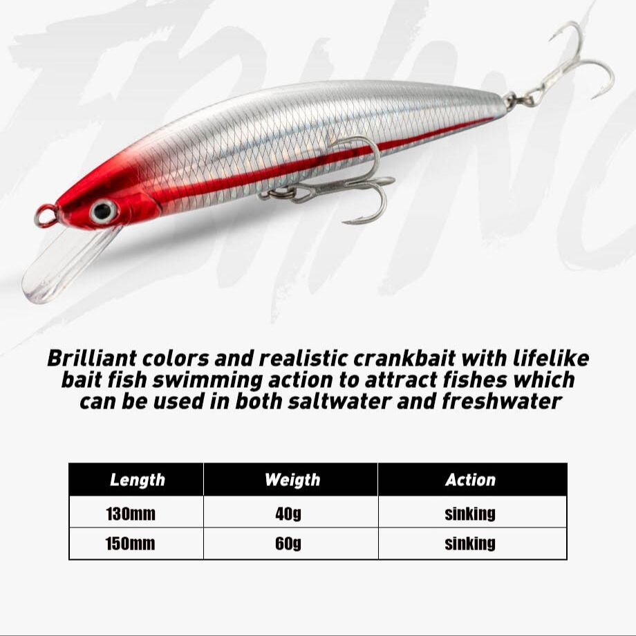 Fishing Lure Sinking Minnow 13 - Fishing Lure Crankbait ulasan dan harga
