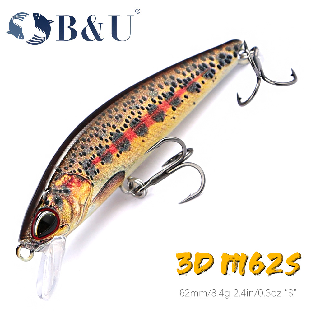 B&U 62mm 8.4g Sinking Minnow W - Fishing Lure Jerkbait ulasan dan harga