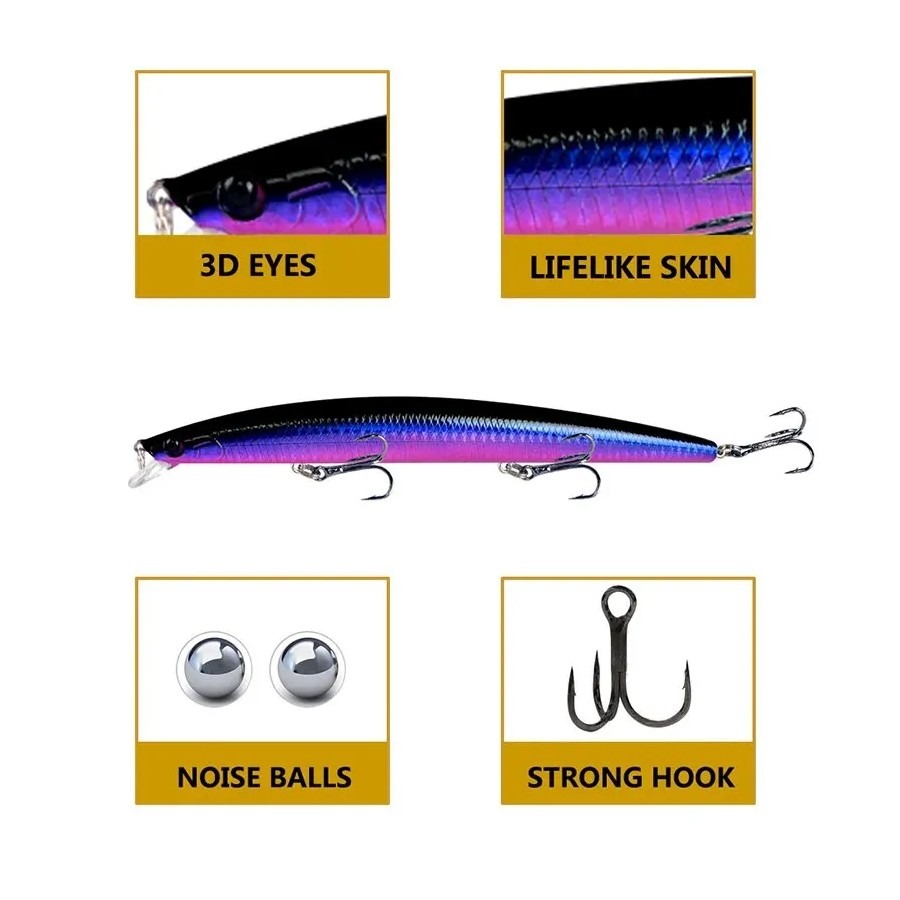 Laser Minnow Fishing Lure 18cm - Fishing Lure Crankbait ulasan dan harga