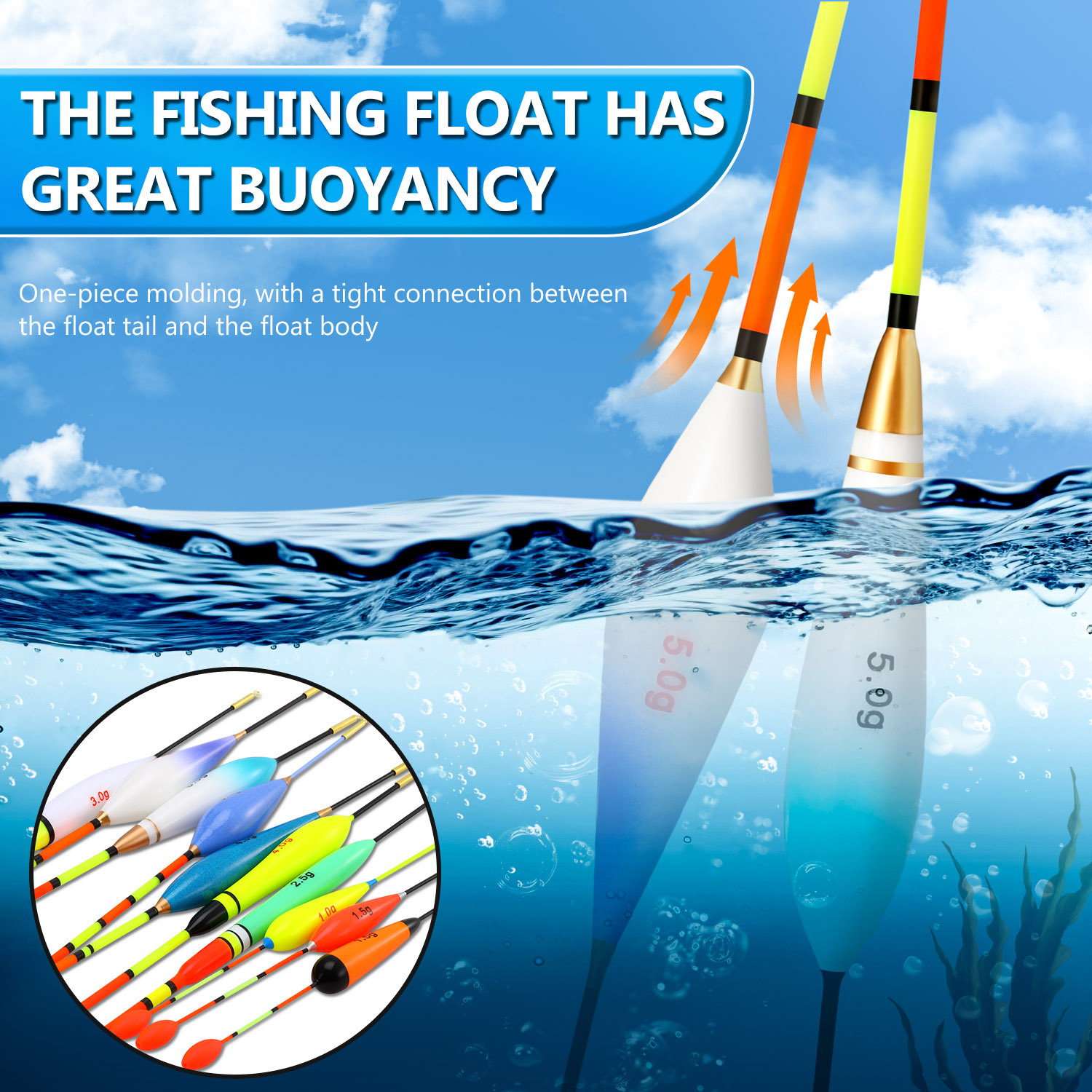 EVA Fishing Float Set 10pc 1.5 - Fishing Lure Topwater ulasan dan harga